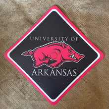 Load image into Gallery viewer, Bold Boards Graduation Cap Topper - University of Arkansas - Printed Finish - Razorbacks
